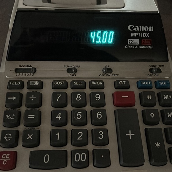 Canon MP11DX 12 digit 2 color print clock & calendar works perfectly w/rolls pap - Picture 5 of 7